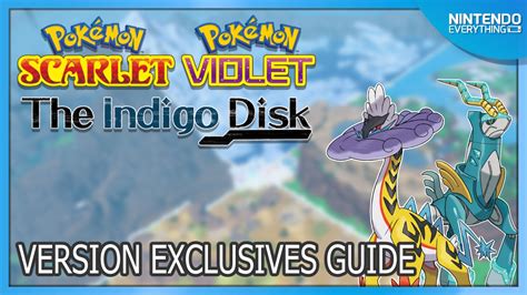 Pokémon Indigo Disk version exclusives for Scarlet and Violet.